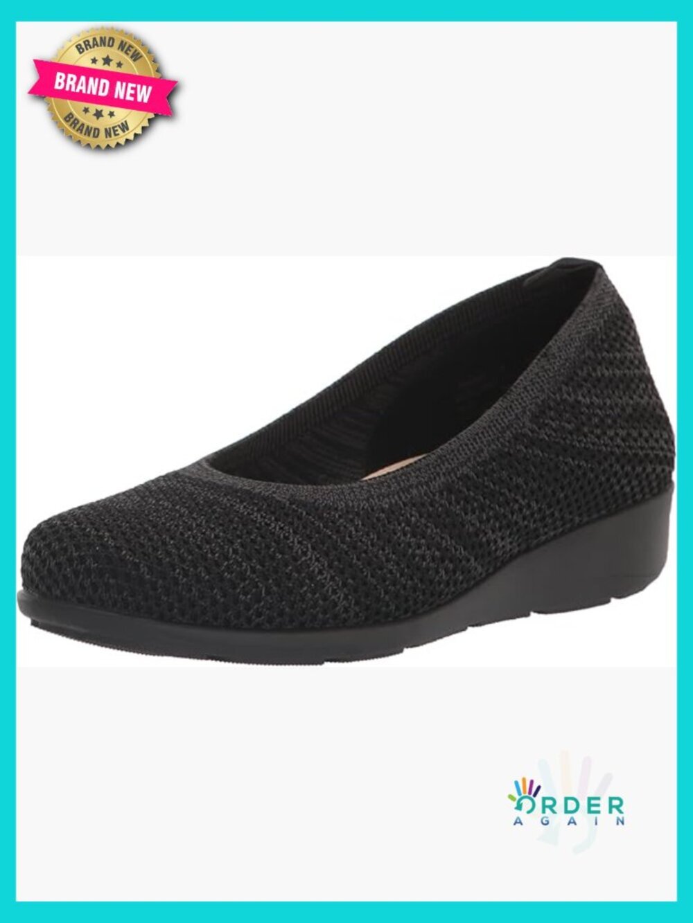 Propet Womens Yen Ballet Flats Casual Slip-On Comfort Knit Loafers Pull-On Shoes